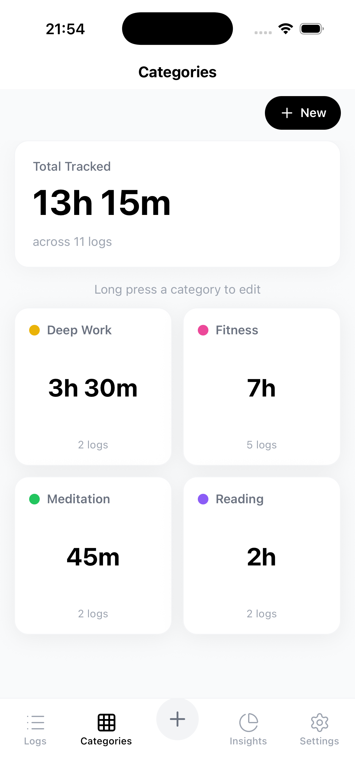 Categories Screen